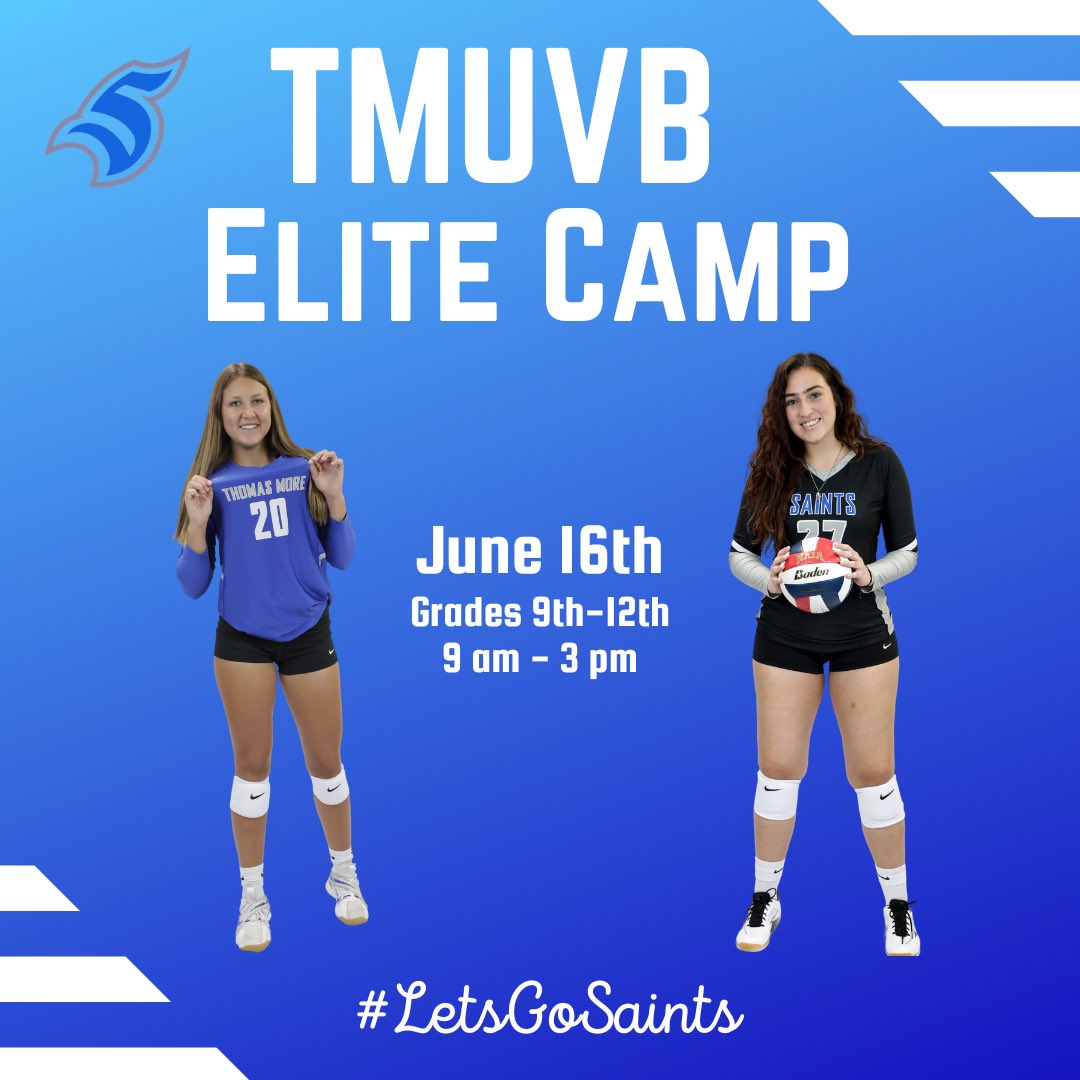Reminder to sign up for our Elite Camp happening next Friday 6/16!! We want to see you all there!! 🔵🏐🔵 #TMUVB