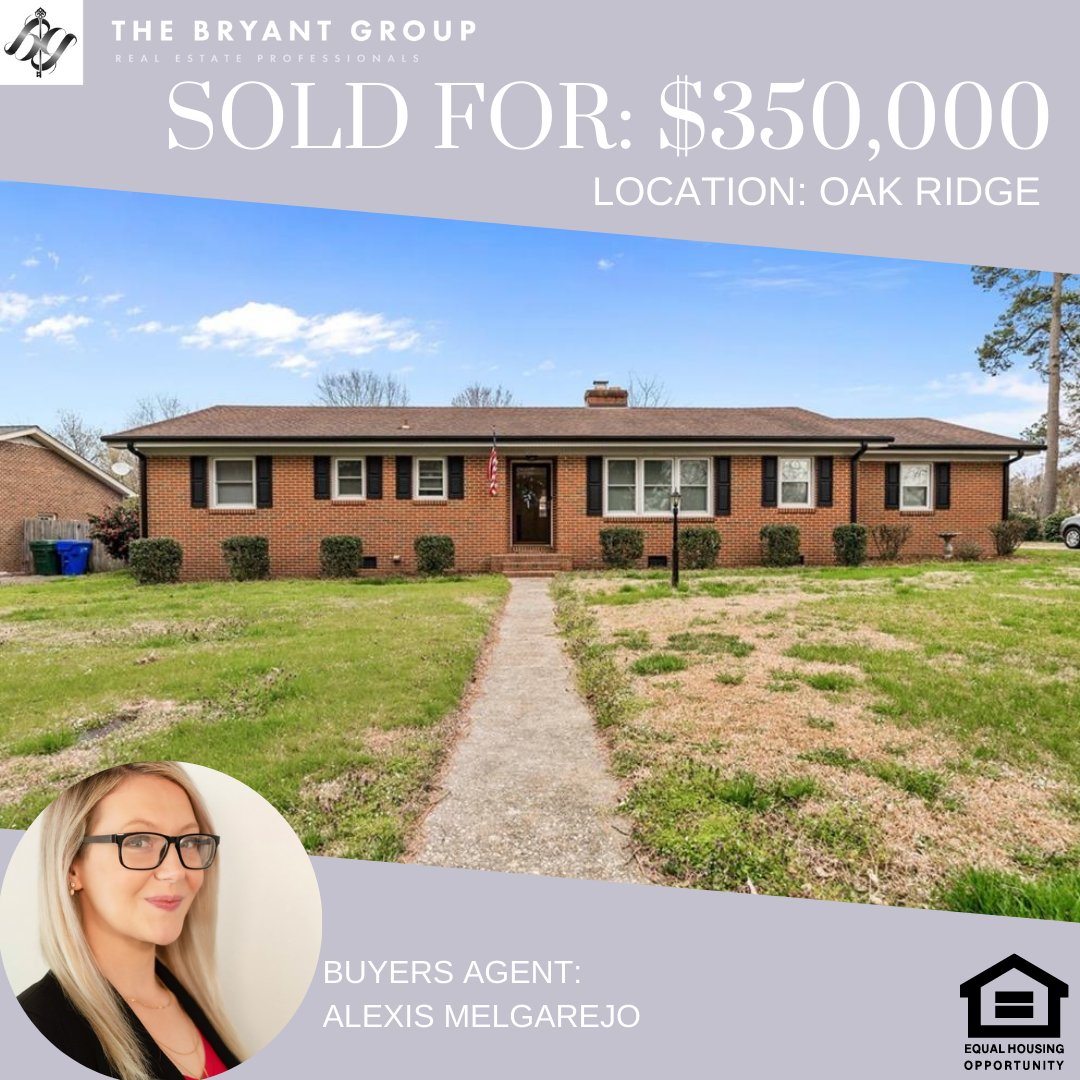 SOLD! Stupendous work, Alexis Melgarejo! This ideal home in Oak Ridge recently sold for $350,000!
-
#thebryantgroup #homes #RealEstateExpert #HomeSearching #virginiahomes #varealtor  #realestate #sellers #homesellers #homebuyers #buyers 
thebryantgroupva.com