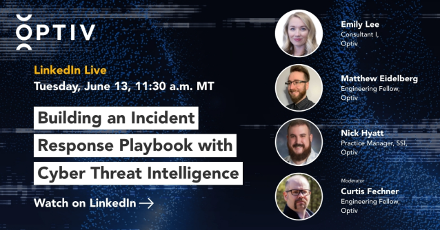 Incident response teams can use #ThreatIntelligence when developing a playbook. Learn how to create a proactive approach to manage #CyberRisk with @Optiv live on LinkedIn June 13: bit.ly/3oPZuKx
