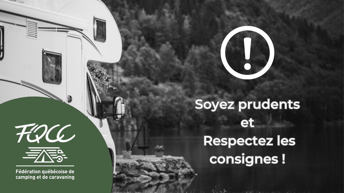 LaFQCC's tweet photo. ⚠ Un début de saison du camping difficile. Nous invitons les campeurs, nos partenaires et les propriétaires de camping à faire preuve de la plus grande prudence et à respecter les consignes gouvernementales. De tout cœur avec les citoyens touchés. #solidarite #camping #FQCC https://t.co/xNcAFpUAzM