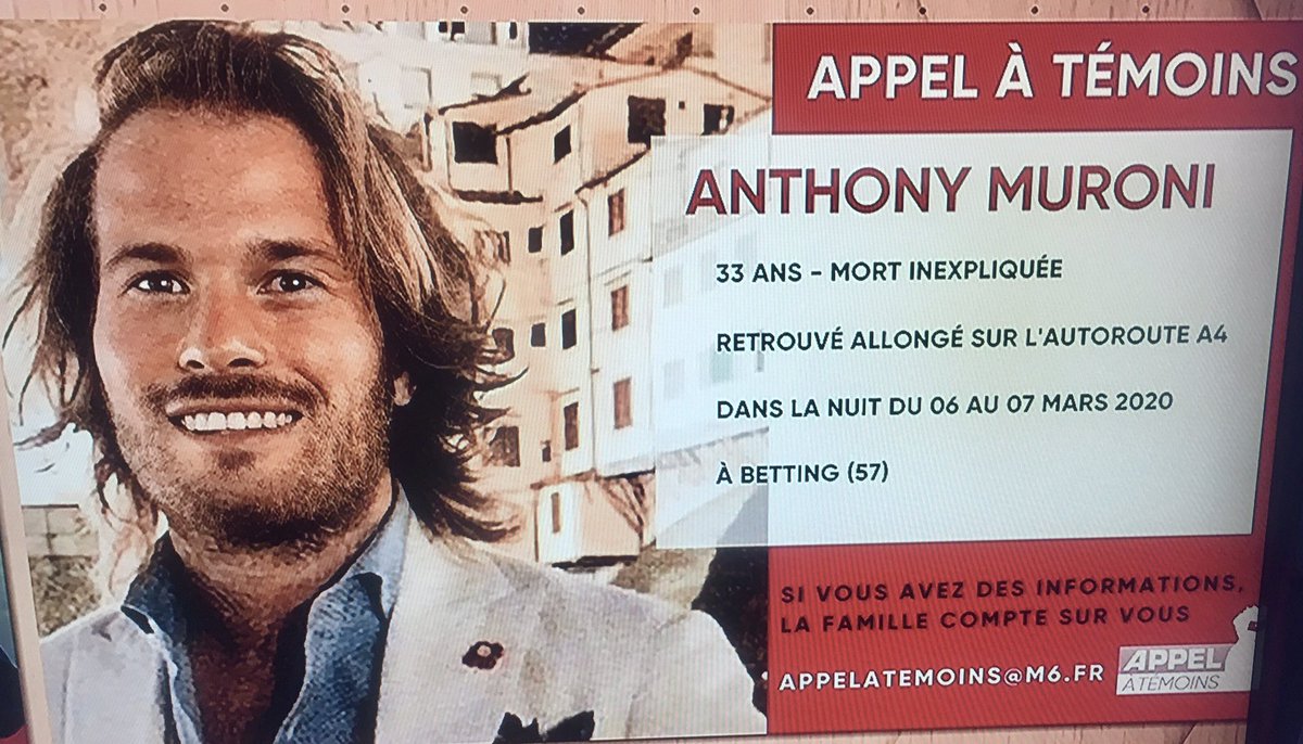 #appelatemoins #AnthonyMuroni #M6 #enquete #temoins #crime #police #justice #JulienCourbet #temoignage