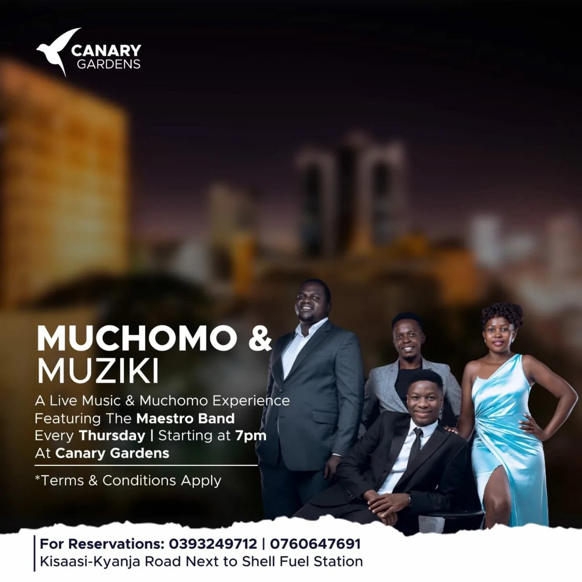 Today the <a href="/maestrobandug/">The Maestro Band UG</a> will be live with <a href="/thedavidolara/">David Olara</a> via Canary gardens in Kyanja as they welcome you into the long weekend with soothing live music 

Make a date with them tonight 😃👋🏽