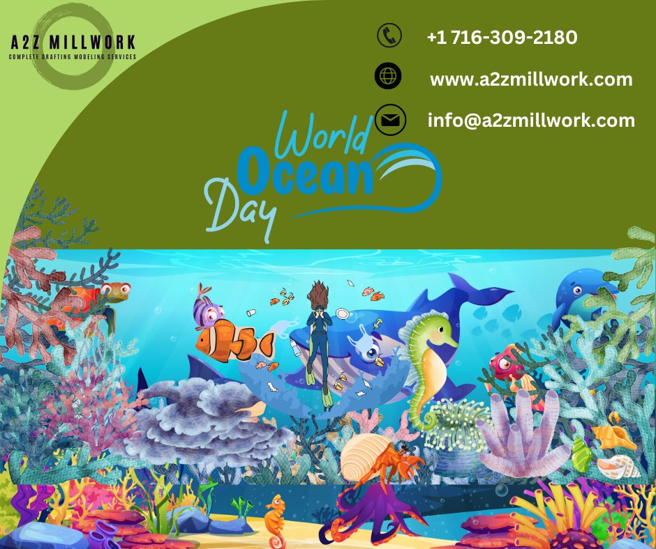 🌊 Happy World Oceans Day! 🐠

Today, let's celebrate and protect the incredible beauty and importance of our oceans. 

#a2zmillwork #usa #canada #ontario #lasvegas #WorldOceansDay #ProtectOurOceans #SustainableLiving #MarineConservation #SaveOurSeas