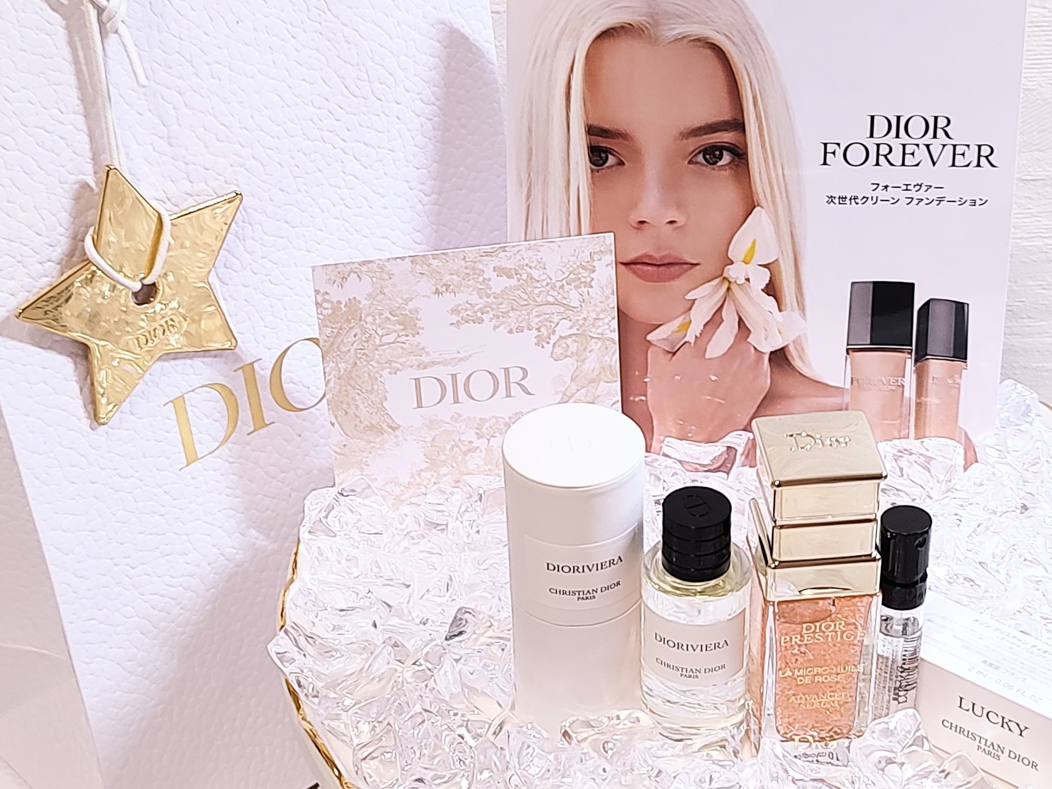 CHRISTIAN DIOR ディオール ディオリビエラ 扇子 ポーチ付き