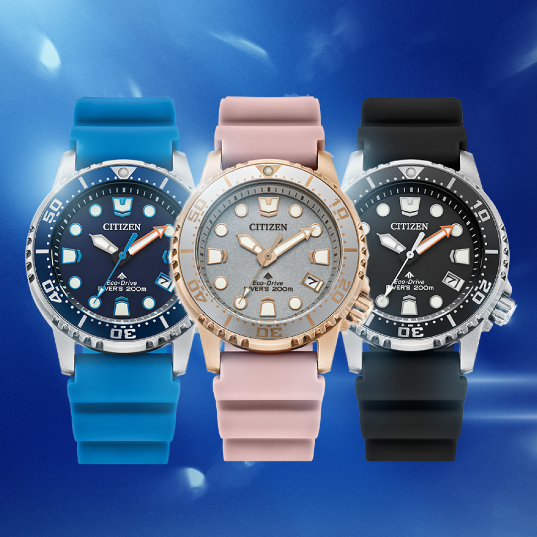 Introducing your favorite new watch: The Promaster Dive 37mm. In a smaller size but with the same pro-level performance as our larger divers, it’s sustainably powered by any light with Eco-Drive, and comes in three new colors. What color are you going to pick?