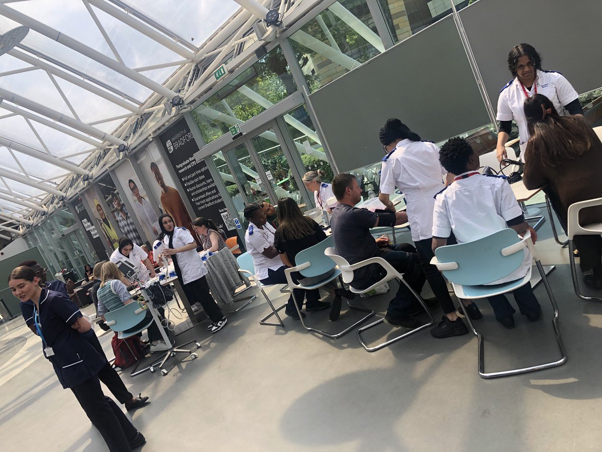 Some of our first years have been delivering an incredible pop up clinic in the heart of campus for staff, students and guests. 

A one stop shop for your health and well-being needs, delivered by a friendly and professional group