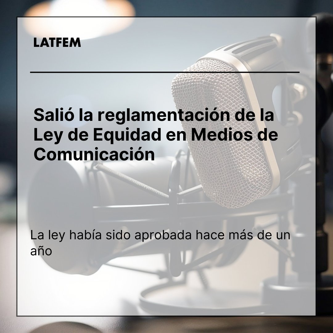📢💜#URGENTE ¡Tenemos Ley de Equidad en Medios de Comunicación!!! 📰📻📺 Un día después del Día de lxs periodistas, amanecemos con la noticia de que la 27.635 es ley: un ley única en el mundo, construida por las periodistas feministas en Argentina ✊🏾

BOE: boletinoficial.gob.ar/detalleAviso/p…
