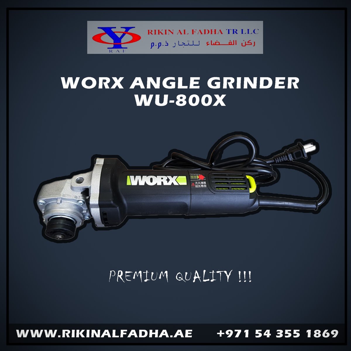 al_rikin's tweet image. In RikinAlfadha we have high quality of Angle grinder available =&amp;gt; WORX ANGLE GRINDER WU-800

For orders contact Rikin-0543551869

#anglegrinder #marble #marblecutting #polishing #dubai #abudhabi #sharjahuae #sharjah #rasalkhaimah #toolsproducts #uaetools #uaeitems