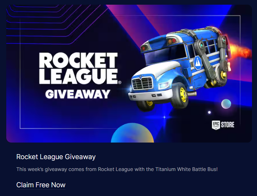 Rocket League® - Battle Bus (Titanium White) for Free - Epic Games