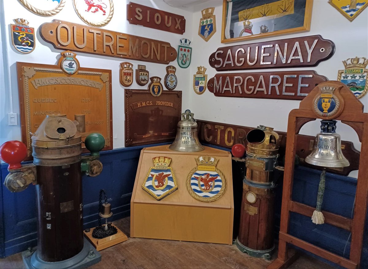 #fromthecollection #RCNavy – At the naval museum we have a wonderful collection of over 65 ship bells from trawlers, tugboats, destroyers, corvette, submarines and may more. One of our favorite exhibits is our ships bell room on the lower level of the museum.