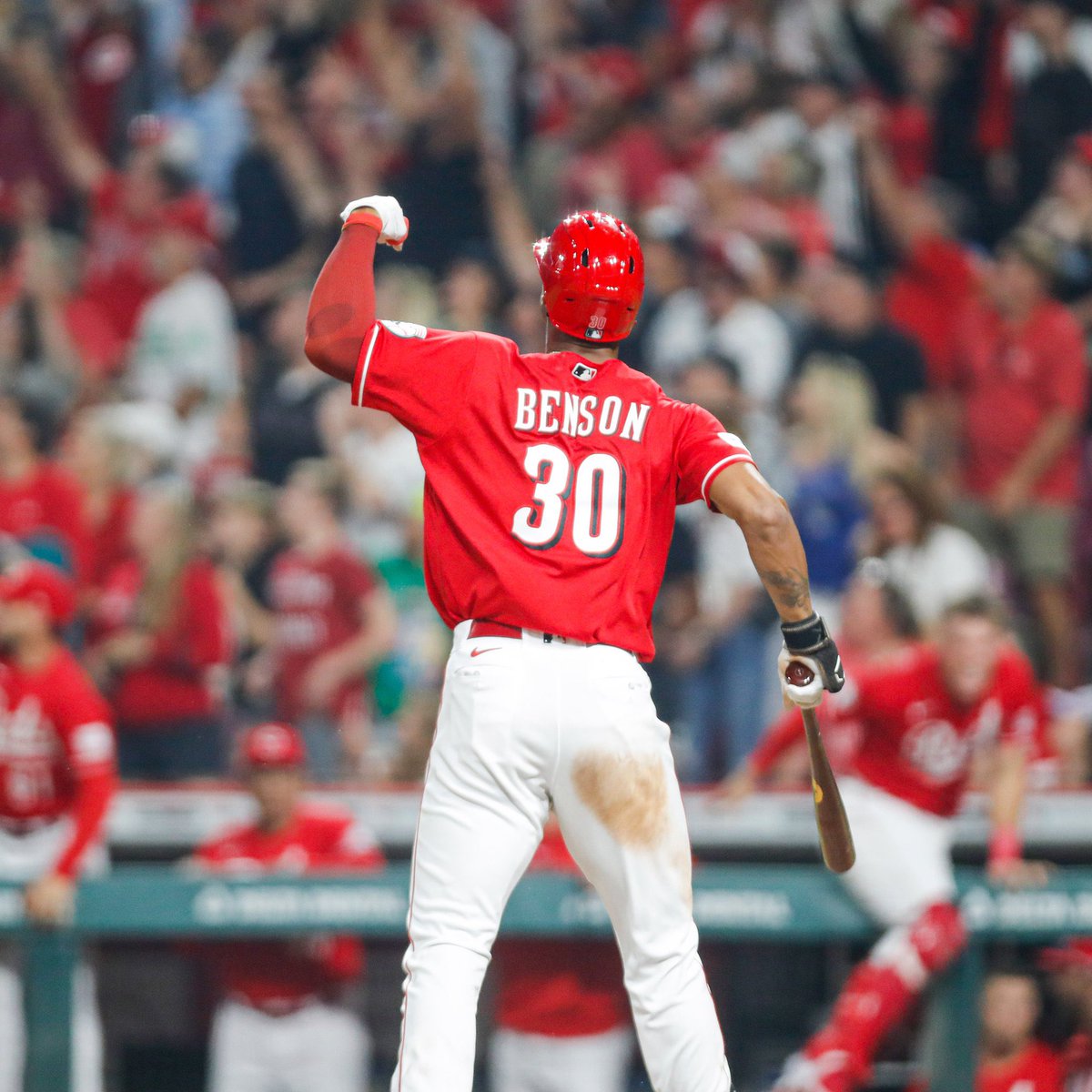 RedsFan_Brandon's tweet photo. Since his recall on May 26, Will Benson is hitting .346/.414/.538 with a 153 wRC+, 10.3 BB%, 17.2 K%, 89.3 Z-Contact%, and 6.9 SwStr% in 29 PAs. Also a 91.1 average EV. 

You love to see it. #Reds https://t.co/0hPUwqEnFg