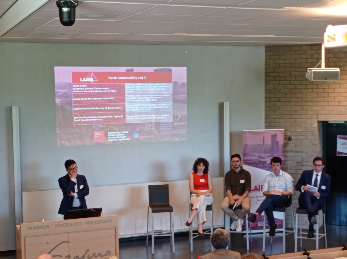 Combining discussions on explainability, contestability, and liability - the panel on Accountability and AI is on full swing.