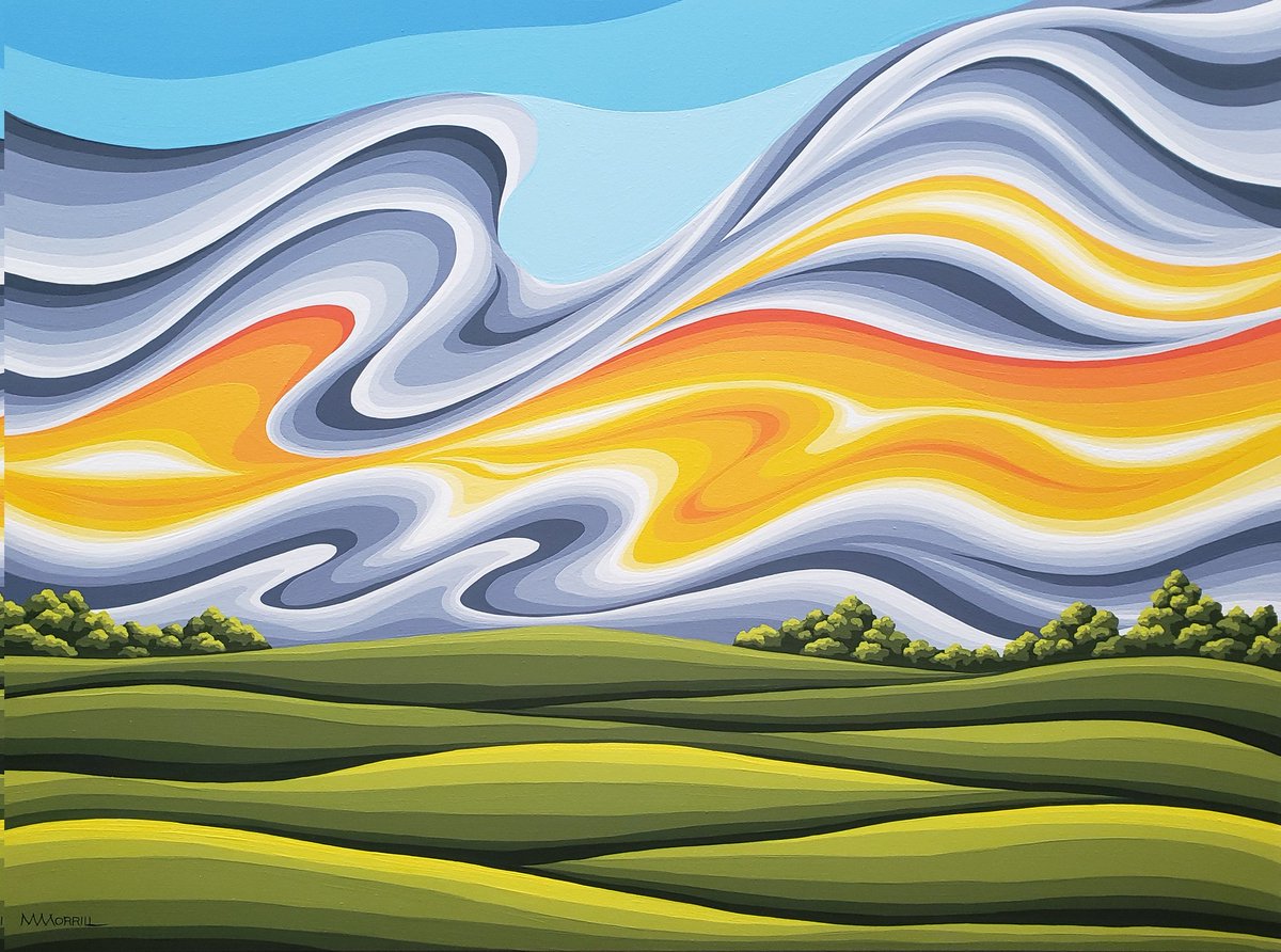 Prairie Sky 
30x40 acrylic on canvas 
Available at Woodlands Gallery in Winnipeg, Manitoba