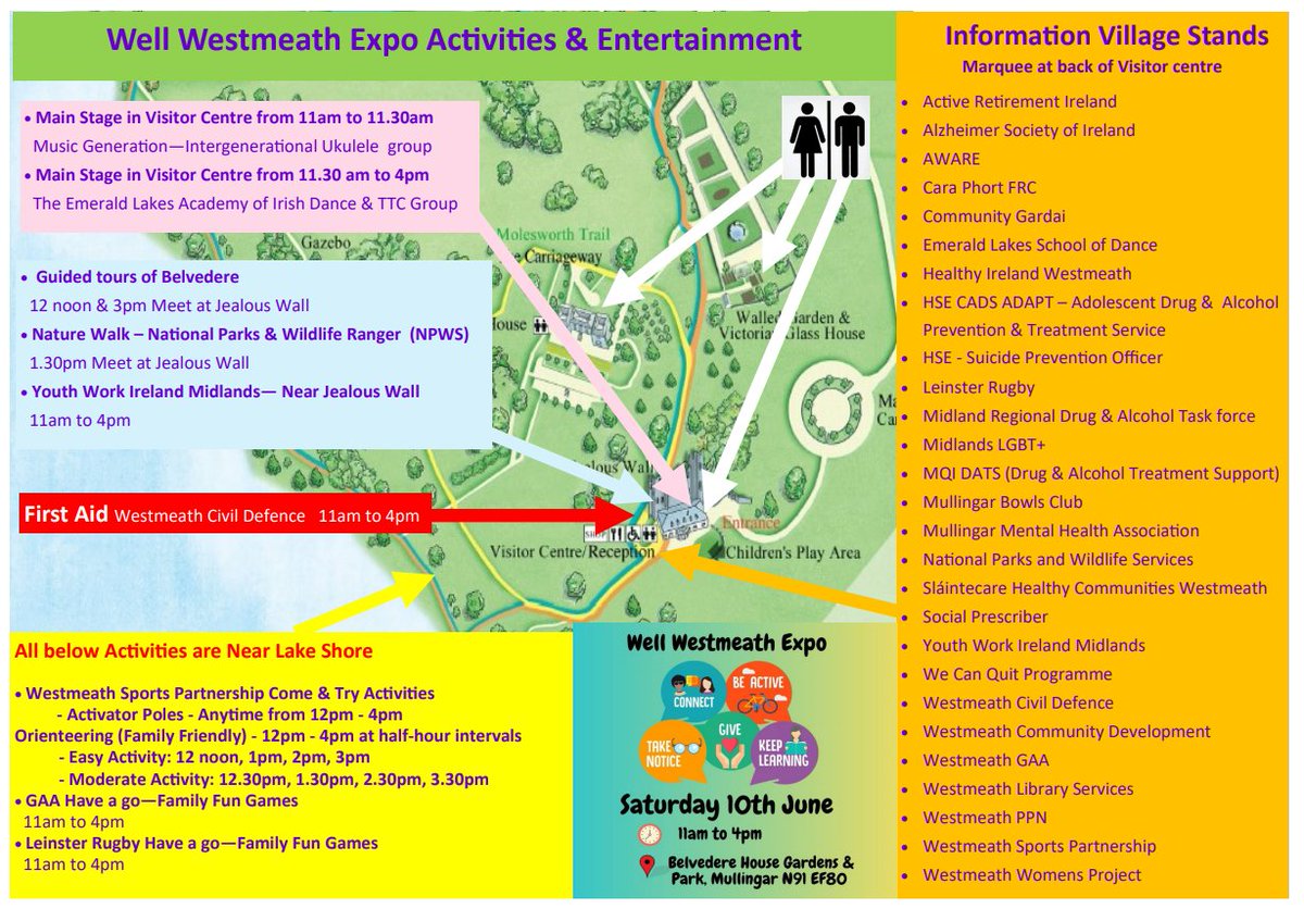 Excitement is building ahead of the Well Westmeath Expo event this Saturday at Belvedere House and Gardens 🤩 Celebrate all that is healthy and positive about life locally as part of this FREE event 🌳 More details, including maps and schedules 👇 westmeathsports.ie/2023/06/08/wel…