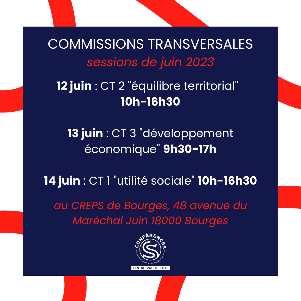 crs_cvl's tweet photo. 🚨DERNIER RAPPEL
Les commissions transversales de la CRS se tiendront la semaine prochaine au @CREPSduCentre ! Vous pouvez encore vous y inscrire en cliquant ici 👉 https://t.co/Pa87yaSlVY
📨Pour toute info supplémentaire : crscvl@sport-centrevaldeloire.fr https://t.co/Q6yTzfHGlA