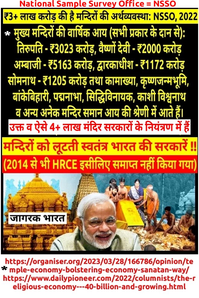 _bhavtoshsharma's tweet photo. सरकारों के नियंत्रण से #मंदिर_मुक्त हों - के सम्बंध में एक अन्य महत्वपूर्ण संदर्भित सत्य 🙋 जिससे सनातनी अवगत रहें कि न केंद्र व न किसी राज्य सरकार ने न मंदिर स्वतंत्र किये हैं न ही मंदिरों को लूटने वाला शोषक अनैतिक #hrceact अधिनियम समाप्त किया है 🚶
#EsbSiddhant2 #FreeTemples https://t.co/HUKzuytYOt