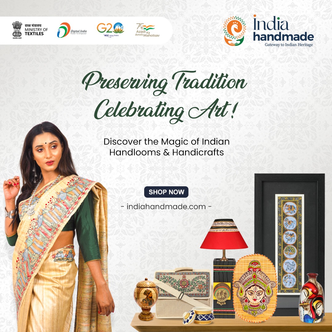 _DigitalIndia's tweet image. Indiahandmade.com is an online marketplace for authentic sellers from every corner of India, focusing on handloom and handicraft products where every creation is a testament to the dedication and skill passed down through generations. 

#IndianHandmade #CraftedWithPassion