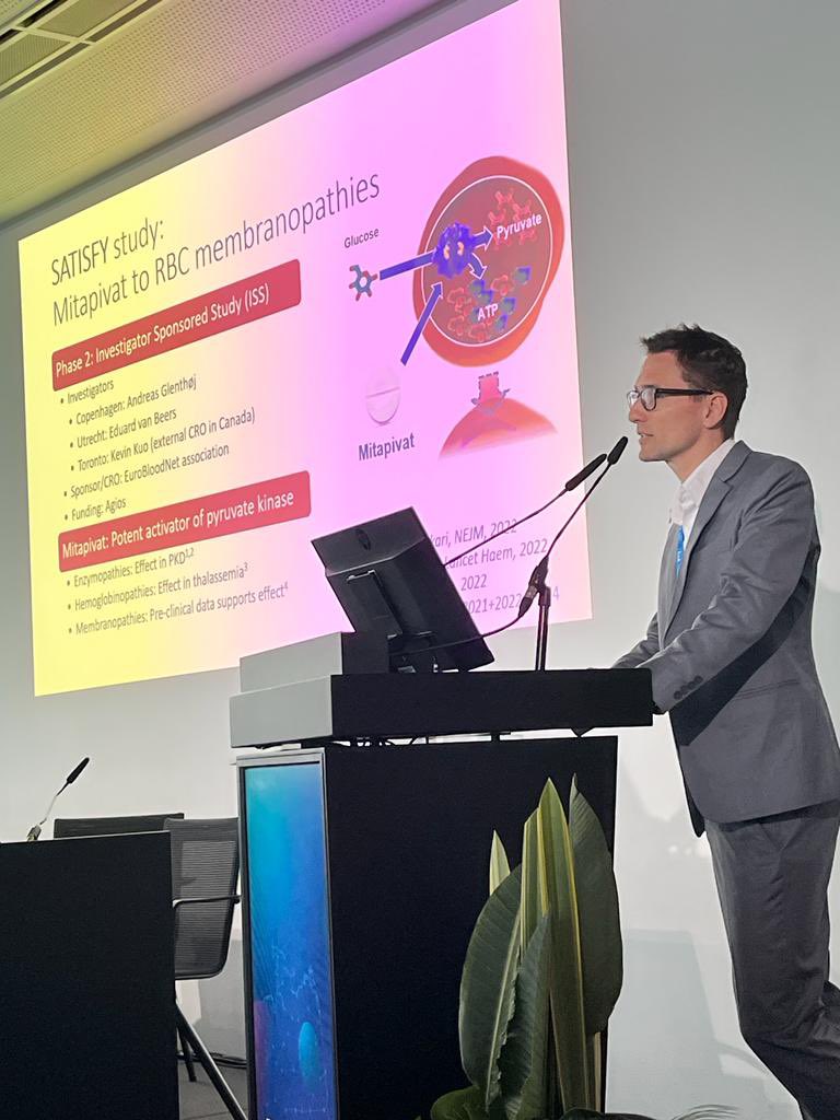 ERNEuroBloodNet's tweet photo. The clinical trial entitled “SATISFY” has been presented to the audience of the #EHA2023 attending at the @ERNEuroBloodNet meeting. #ERNeu #ERNs #ShareCareCure #EU4Health https://t.co/tpwviCrt9j