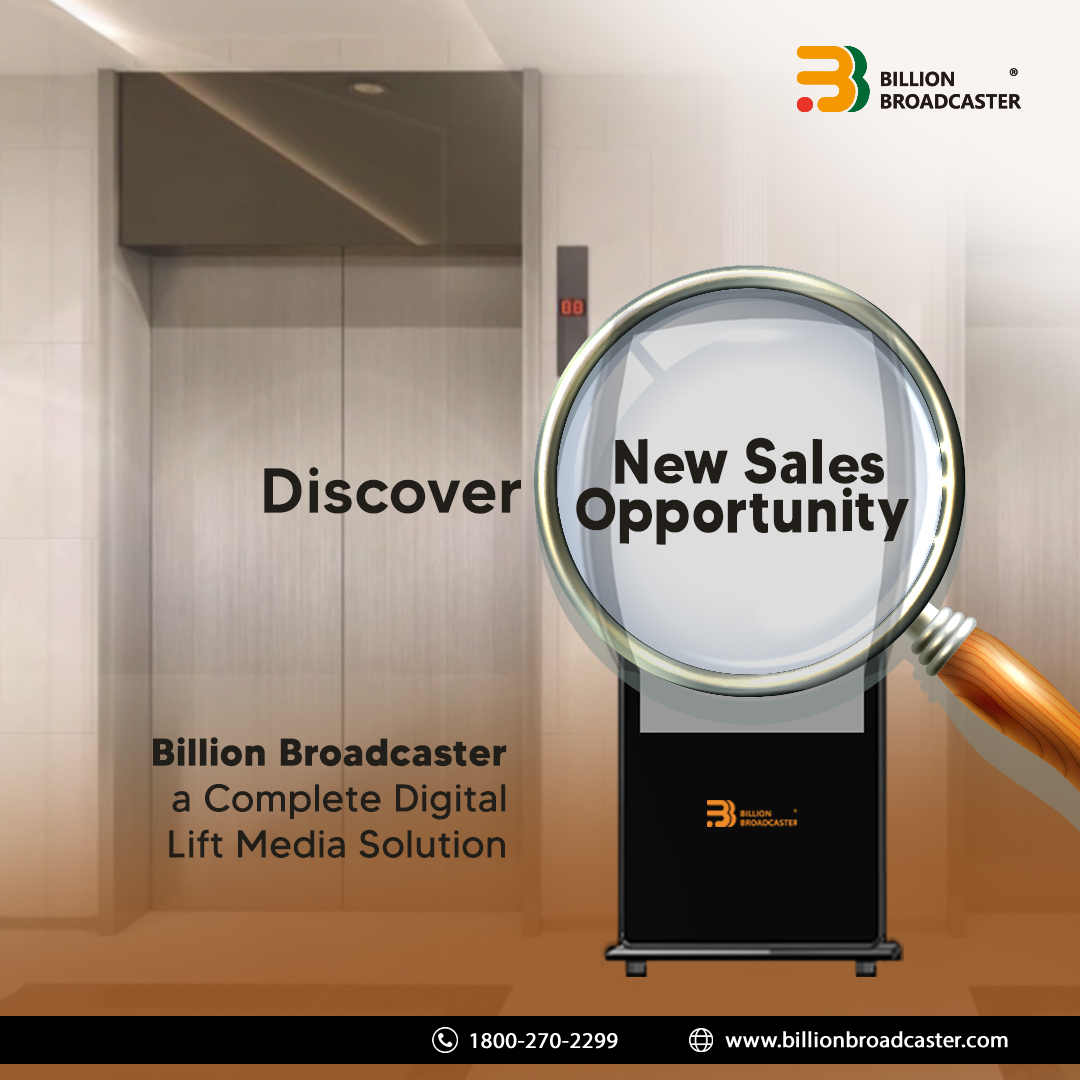 Billion_Media's tweet image. Take your business to the next level with BillionBroadcaster! The only Lift Advertising company in Delhi-NCR. 

For branding call us at 1800-270-2299

#mediawall #frameposter #india #Gurgaon #delhi #liftmedia #sales #advertising #ad #screenbranding
