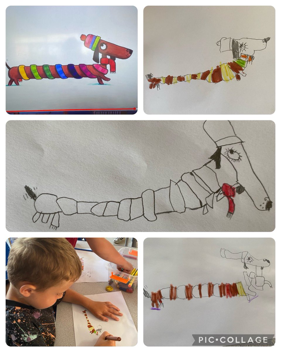 We’ve had a lovely afternoon in class 1.2 drawing with Rob Biddulph. We drew the sausage dog from the story Odd Dog Out as part of our Empathy Day celebrations. 
#EmpathyDay 
#RobBiddulph
 #Enterprisingcreativecontributors