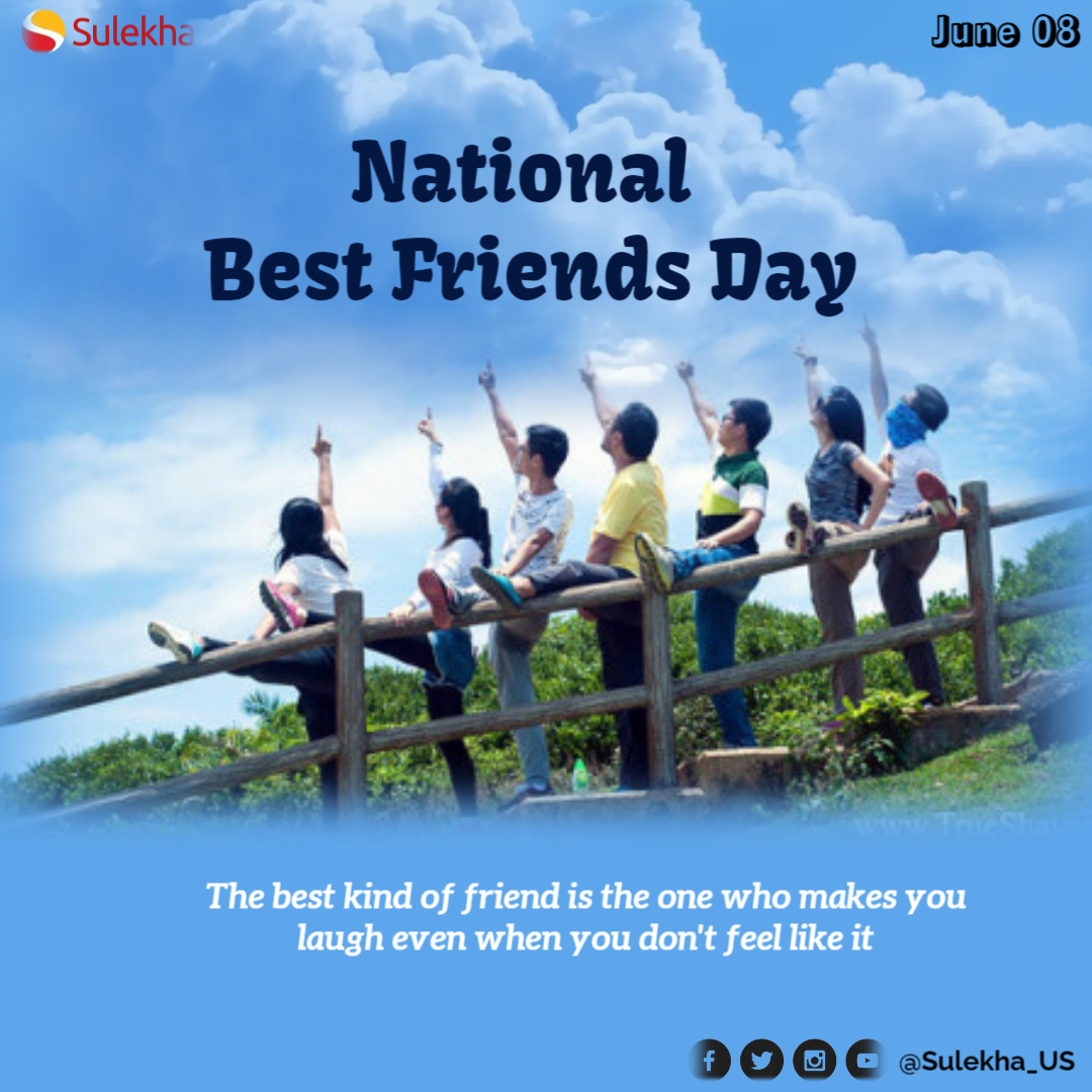 'The best kind of friend is the one who makes you laugh even when you don't feel like it.'

Friends are the family we choose for ourselves. Have a great time with your friends on this best friend’s day.

#nationalbestfriendsday #bestfriendsforever #BFFs #bestfriendgoals