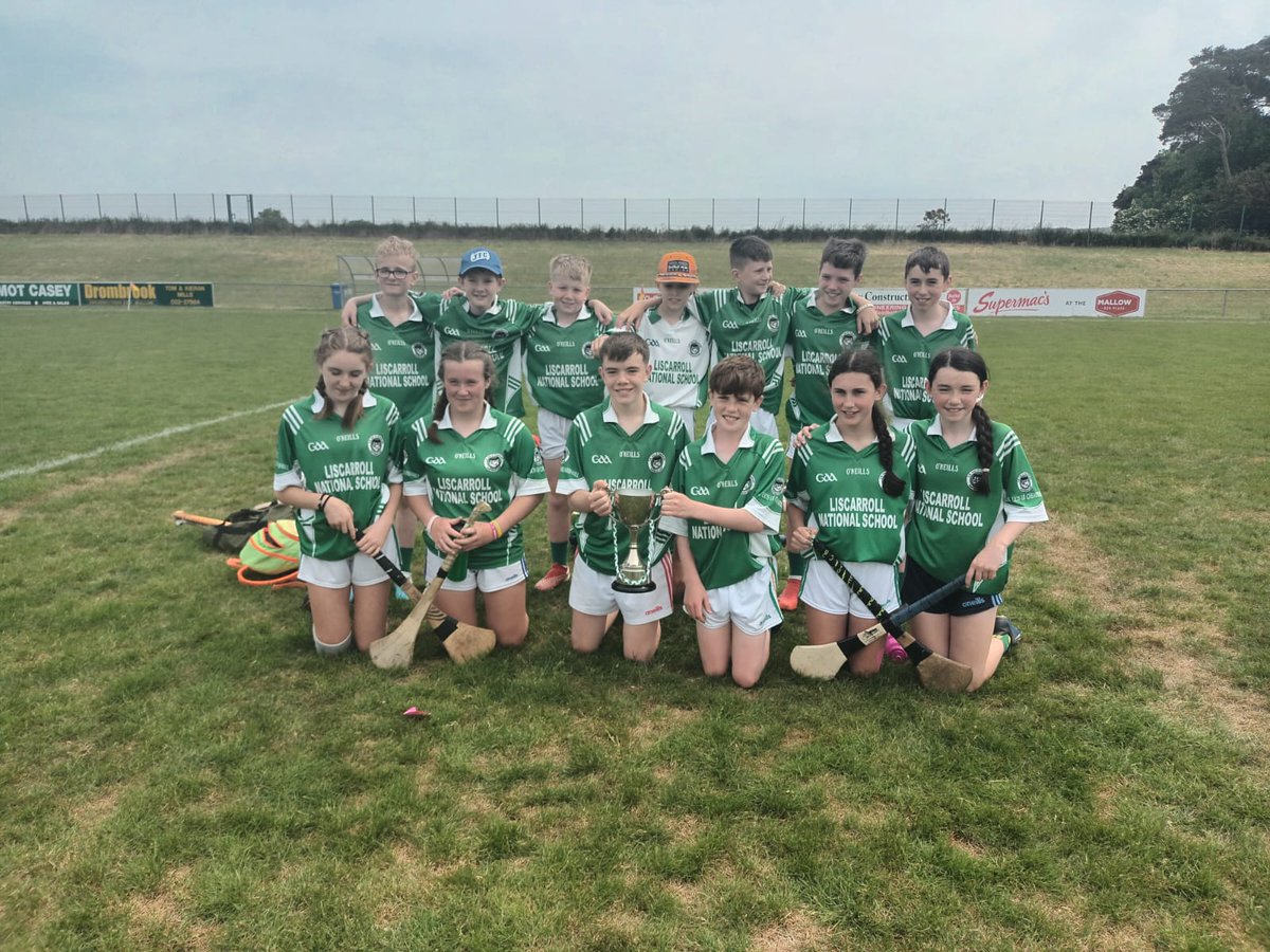 Well done to this amazing bunch of players from Liscarroll National School who won their  Sciath na Scol Final today in Mallow <a href="/carrigoon/">Mallow GAA</a> .Well done 🏆🏆🥳🥳🥳👏👏👏
<a href="/sciathnascol/">Sciath na Scol</a> <a href="/northcorkSciath/">Sciath Na Scol North Cork</a> <a href="/RebelOg_/">Rebel Og</a> <a href="/CorkGDAPatSprat/">CorkGDA Pat Spratt</a> @CorkGDACCrowley