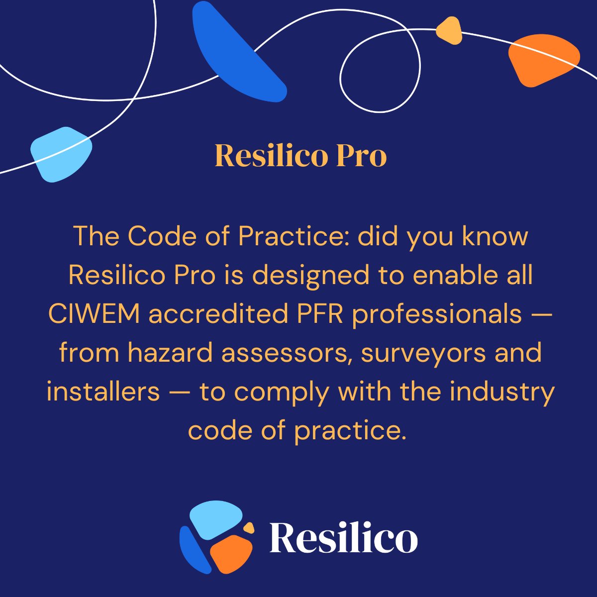 Resilico1's tweet photo. Resilico Pro is designed to enable all CIWEM-accredited PFR professionals, from hazard assessors, surveyors &amp; installers, to comply with the industry code of practice. Standardised, auditable PFR project management, surveying, installs, handover &amp; maintenance
#floodandcoast2023 https://t.co/ag4fCfJQIM