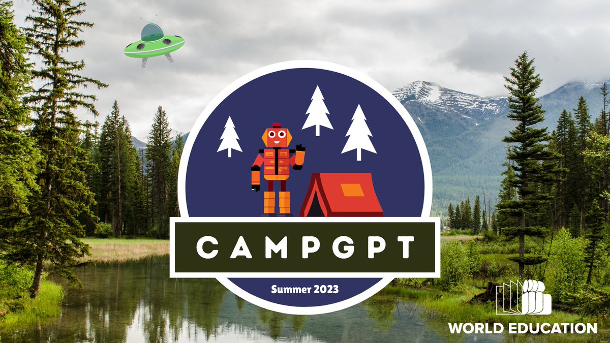 📢 #CampGPT starts in July! ⛺ Join us to explore how we can use new #generativeAI tools to ⏲ save time and 📚 generate learning resources.
Register: jsi.zoom.us/meeting/regist…

#AIforAdultEd #EdTech #AIAssistedTeaching #adultedu #EdChat #TeacherPD