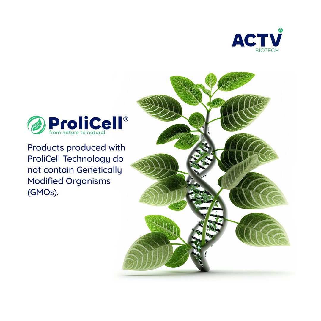 ProliCell® Teknolojisi ile üretilen ürünler Genetiği Değiştirilmiş Organizma (GDO) içermez.

Products produced with ProliCell Technology do not contain Genetically Modified Organisms (GMOs).

actvbiotech.com

#actvbiotech #Plant #Biotechnology #bilim #planttechnology