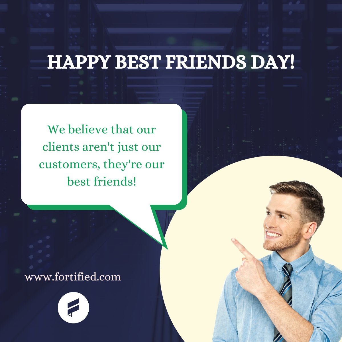 fortifieddata's tweet image. Happy Best Friends Day! At Fortified, we treat our clients like best friends. 💙 With our database management services, we go the extra mile for your success. Trust us as your data management best friend. #BestFriendsDay #FortifiedData #DatabaseManagement bit.ly/3SE5eBg