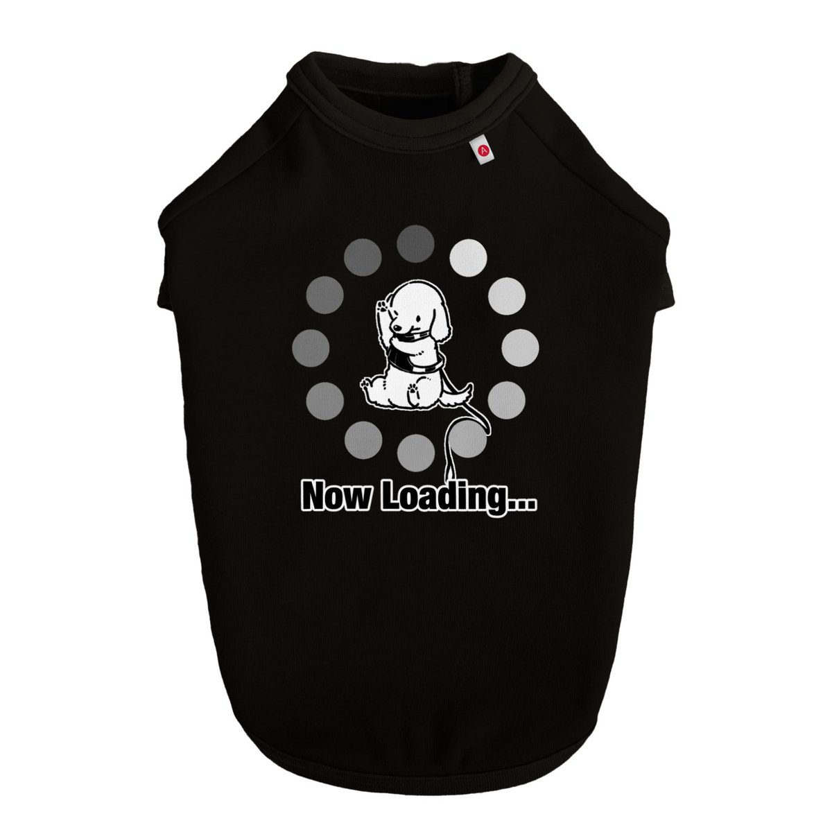 「【Tシャツセールは日曜日まで!】がんばって散歩用のハーネスを装着するダックスのデ」|真希ナルセ（マキ）のイラスト