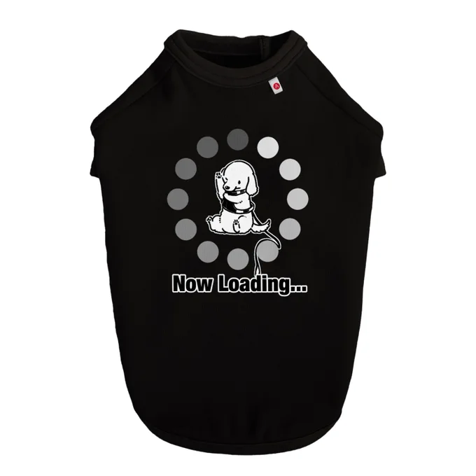 【Tシャツセールは日曜日まで!】がんばって散歩用のハーネスを装着するダックスのデザインです。こちらもワンコとニンゲンお揃いできれます。真希ナルセ(マキナル)のNow Loading...(ミニチュアダックス2)ドッグTシャツ   #suzuri 