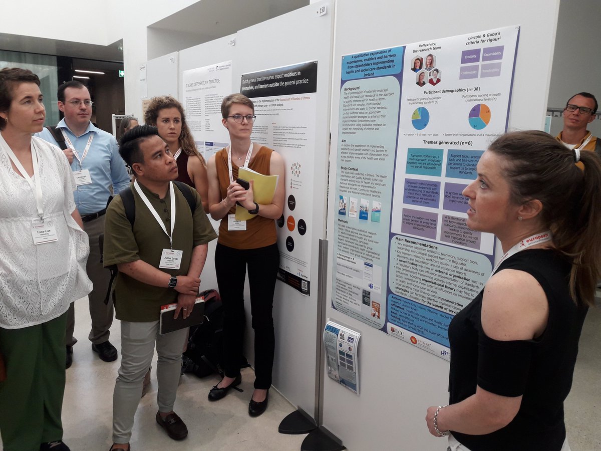 HIQA's tweet photo. Our PhD Student, Yvonne Kelly, is presenting a poster and ‘lightning talk’ at the @impact_swiss Event 2023 in Basel, Switzerland today. 

The theme of the conference is 'Creating a new normal: Enhancing the relevance of implementation science for society.' https://t.co/0MllaMhRfw