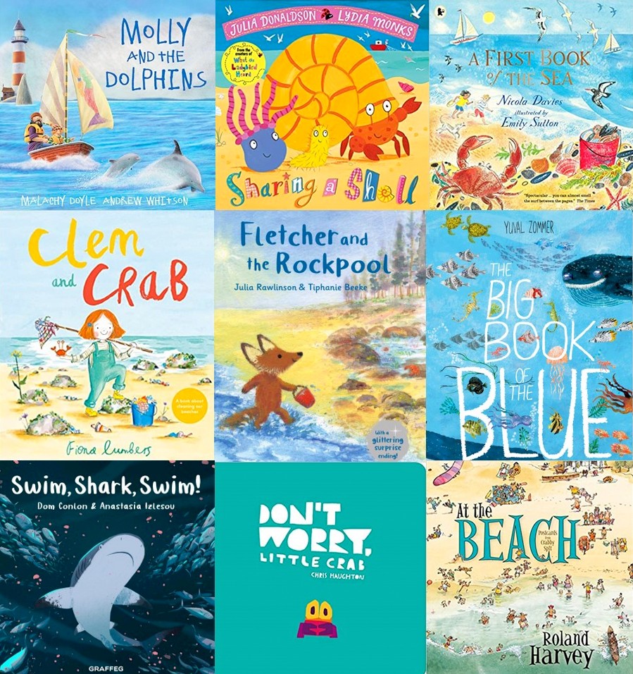 Celebrating #WorldOceansDay 🌊 & Fletcher and the Rockpool's first birthday🦀 with these beautiful sea themed picture books. The more children learn about oceans & the creatures who live in them, the more likely they are to protect them. Happy seaside adventuring! #WorldOceanDay