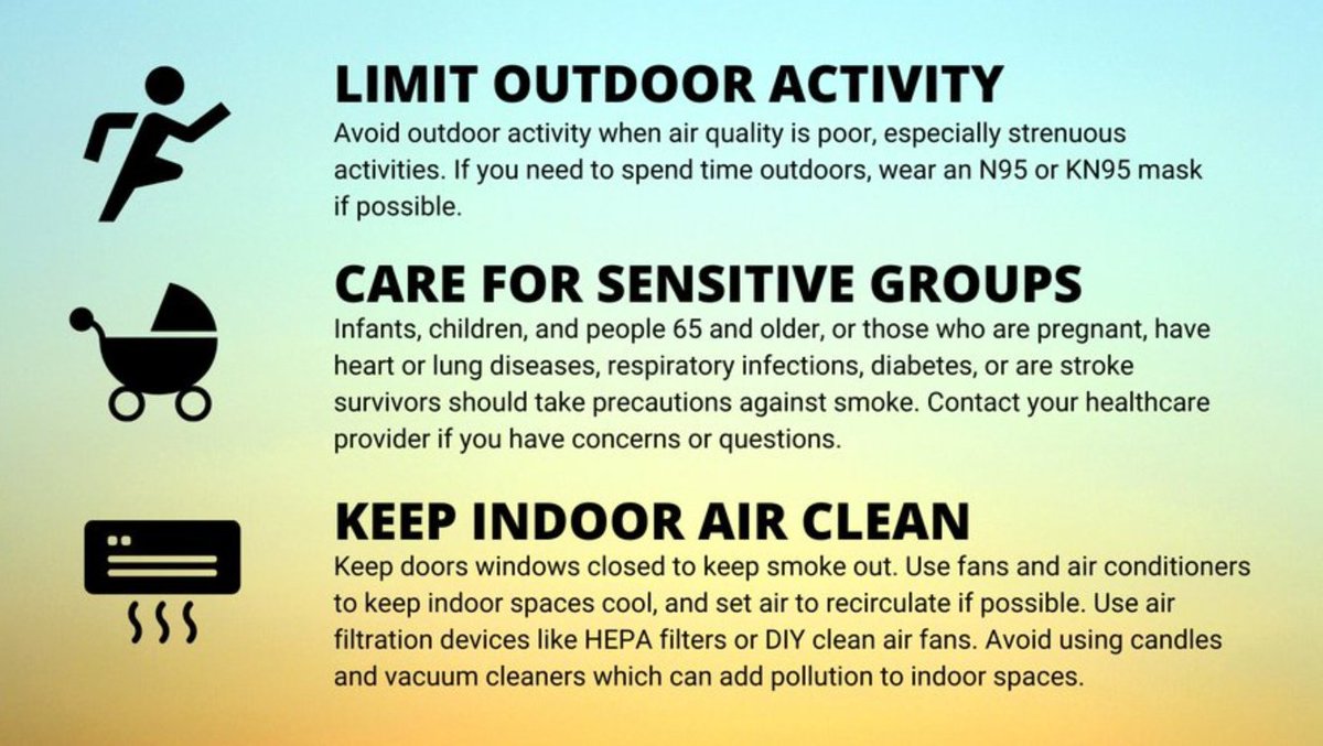 For those in #Connecticut, smoky conditions are hard to miss (or smell) right now. The EPA has stated that forecasts indicate the smoke will linger in New England. View these timely #airquality safety tips to keep you and those around you as safe as possible.#safetytip