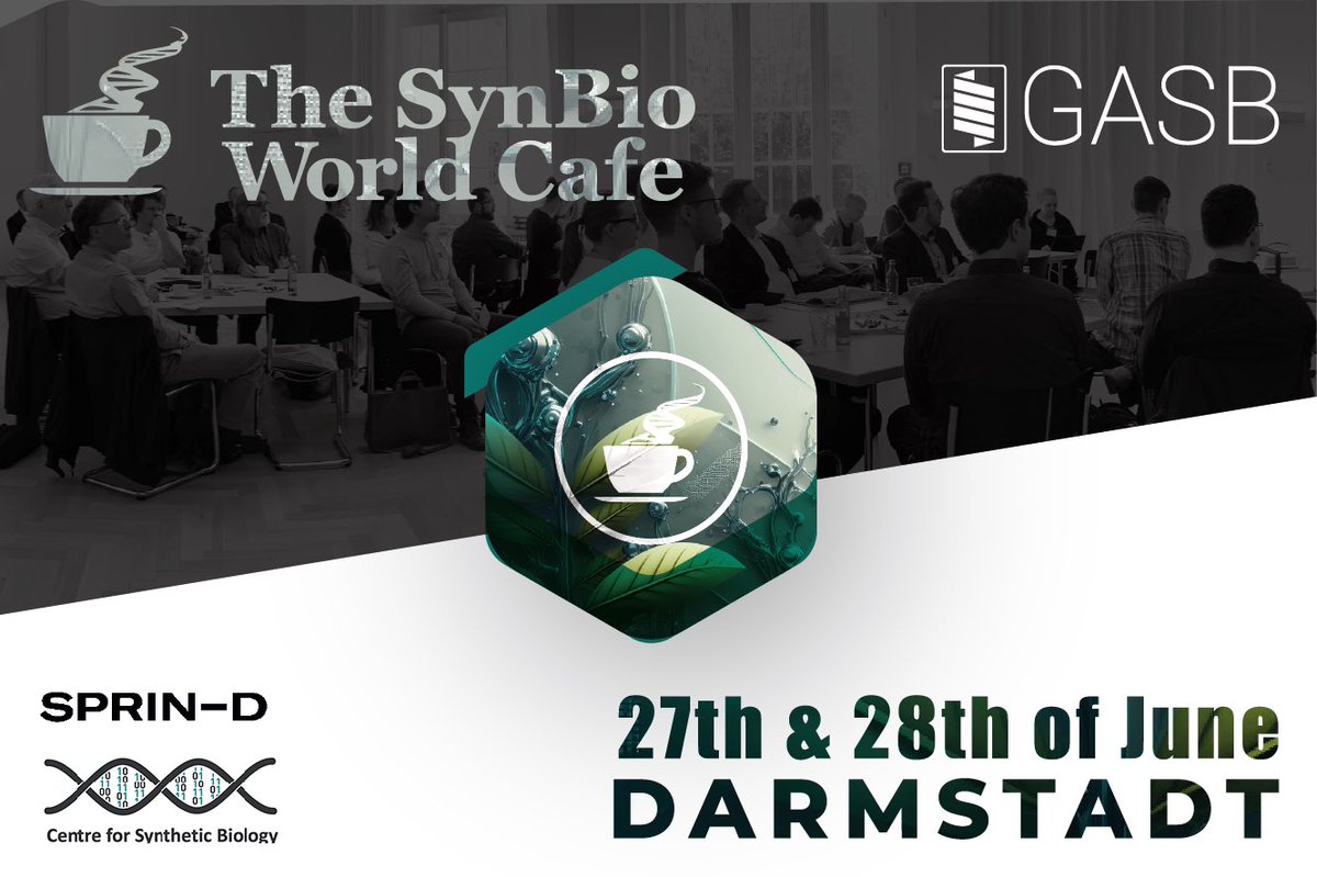 📢RT appreciated: 
Together we grow #SyntheticBiology! Join the SynBio World Cafe, our annual networking event for #SynBio though leaders. Sponsored by GASB, SPRIND, and TU Darmstadt. Apply by June 15. Connect with SynBio pioneers in Germany and Europe!

synbioworldcafe.de