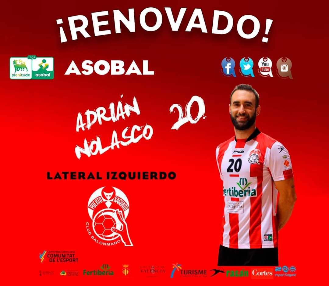 <a href="/bmpuertosagunto/">Fertiberia Puerto Sagunto</a>  confirma renovación de <a href="/AdrianNolasco/">Adrián</a>