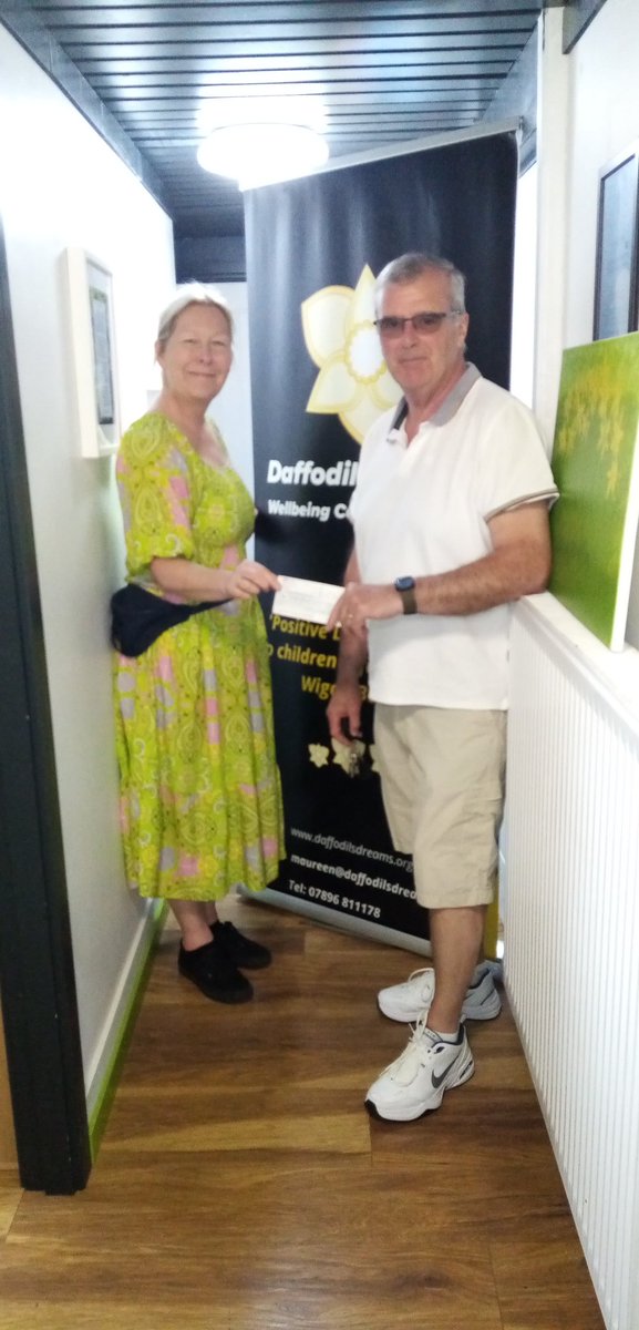 💛Huge Thank You💛

To John Selley from Wigan Masonic Group for choosing to support Daffodils Dreams again 😇

Your generous donation will enable us to continue our much needed work in the Wigan Borough ☑️
#sponsorachild  #positivelifeexperiences #transforminglivestogether
