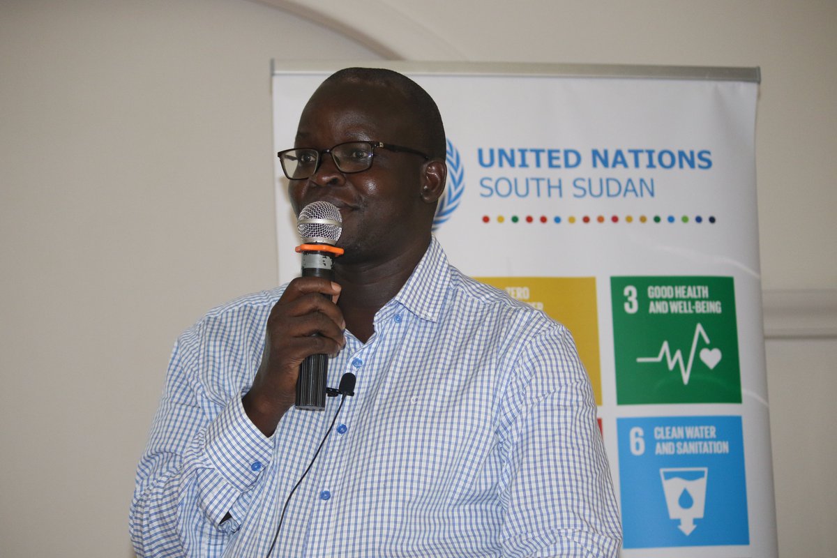 UN_SouthSudan's tweet photo. The @UN_SouthSudan in partnership with @ujossofficial is holding a two-day journalist training on #SDGs. This training will equip journalists with critical skills to objectively report and create awareness on the #UNSDCF and the SDGs in #SouthSudan . @UnescoJuba https://t.co/TFrDhVLQte