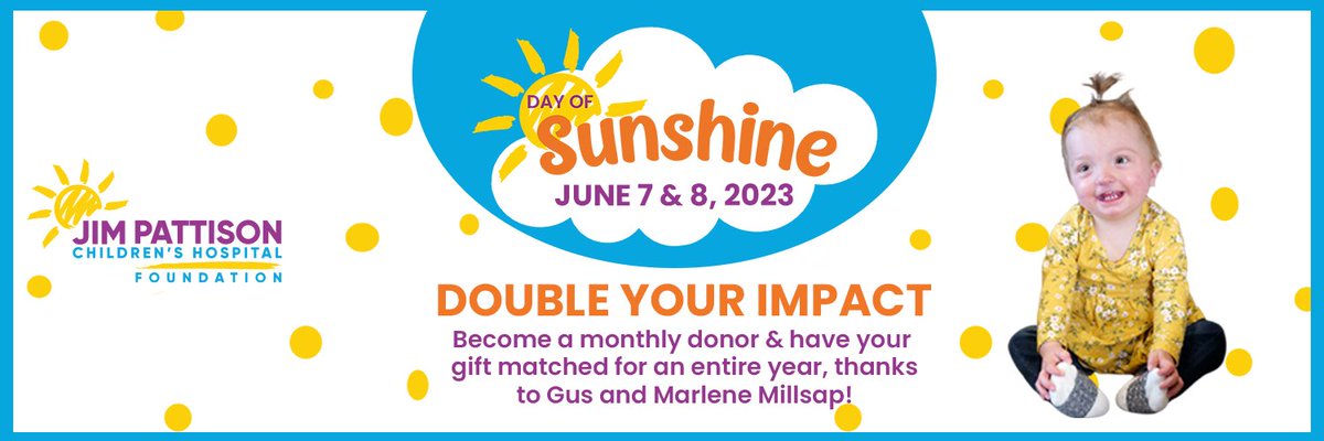 It’s a great time to donate to <a href="/PattisonKids/">Jim Pattison Children's Hospital Foundation</a> - donations are being matched for one more day!

If ya got a couple spare bucks, this is a great way to help families in need 👇🏻

pattisonchildrens.ca/help-now/donat…