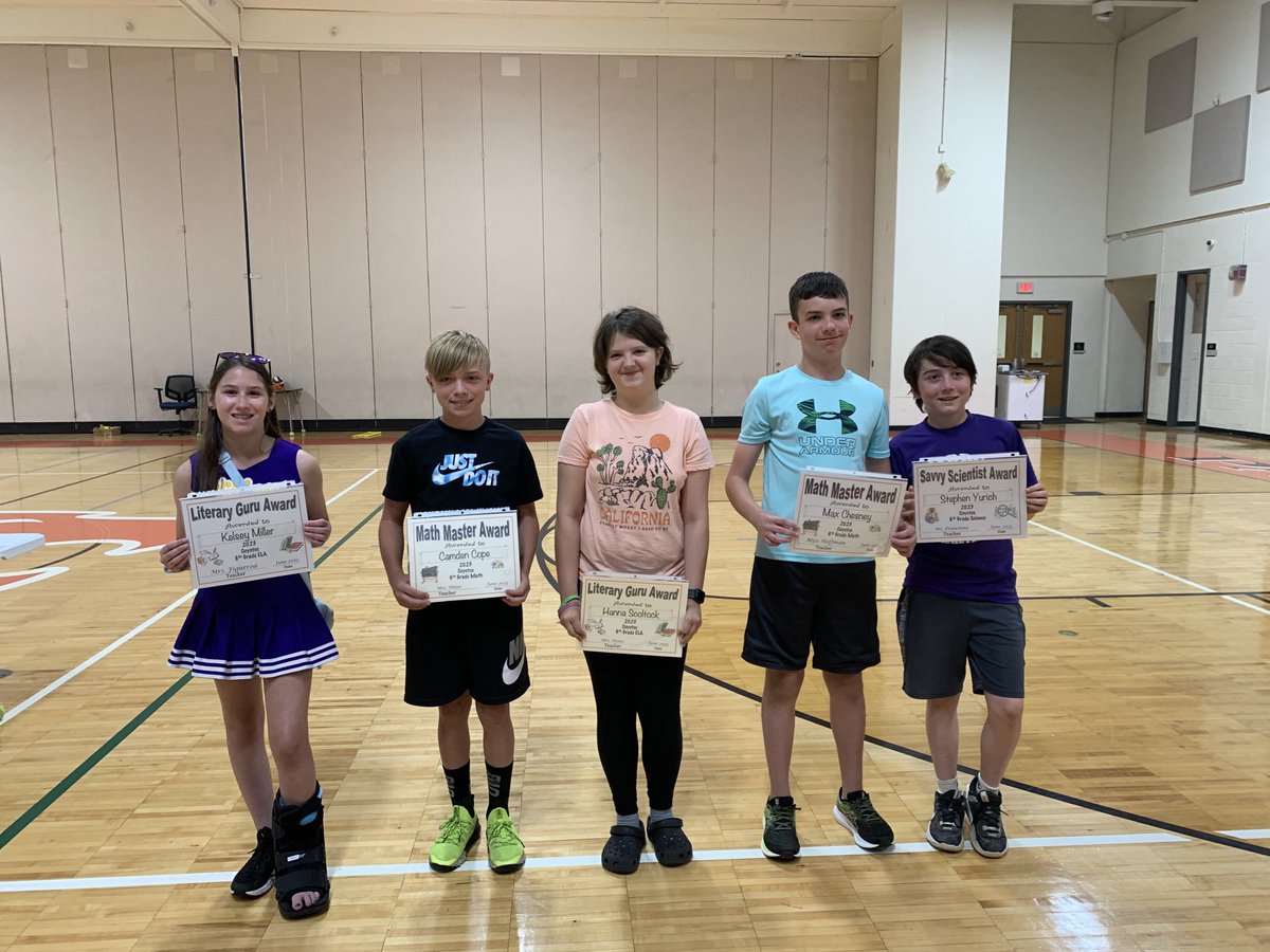 Top in each subject area!  Congratulations 6th grade Coyotes!  Your future is bright!  🧡🐾🖤🎉 ⁦<a href="/MrWPopejoy/">Palmyra Area MS</a>⁩ ⁦<a href="/RackleyNate/">Nate Rackley</a>⁩