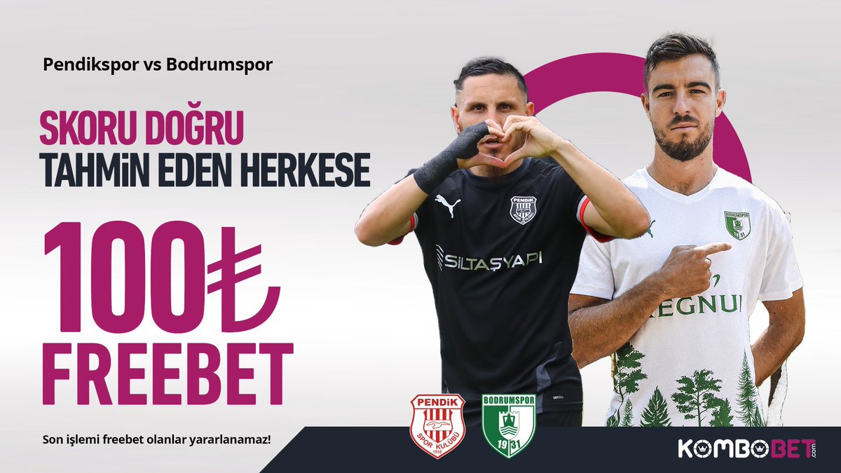 👉 Etlinlik Başlıyor!!!🎉
Pendikspor ve Bodrum Maç Sonucu Etkinliği

🎉100 Freebet KomboBet’te!

👉Skor tahminini
👉Kullanıcı adını yoruma yaz

🚨Skoru doğru tahmin edersen
🎉100 FreeBet anında senin olsun