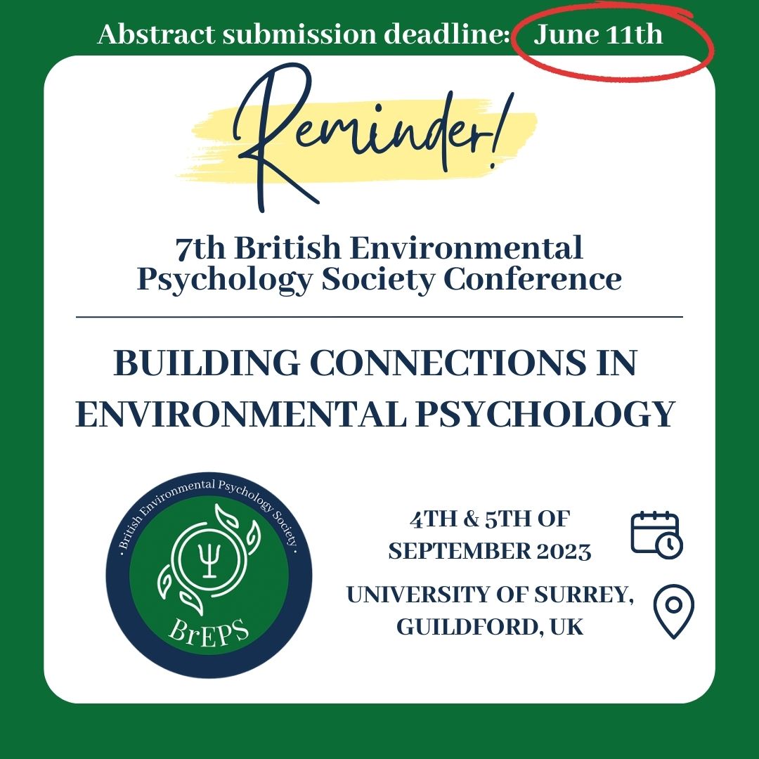 Br_EPS's tweet image. Just a reminder that the deadline for submissions to our September conference is coming up! 
The conference is free &amp;amp; and will be a great supportive space for ECRs and others 💚

Info and submission (or interest in registration without presenting) here: breps.co.uk/2023conference