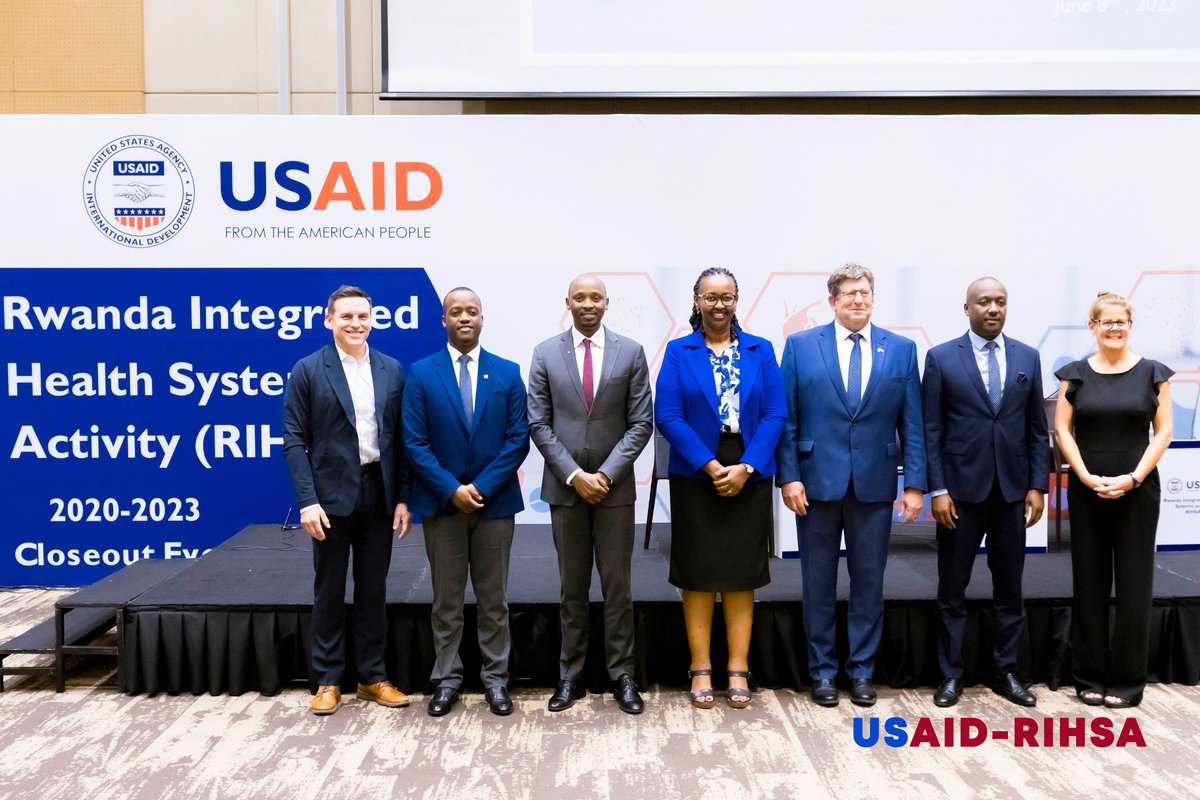 Today June 8th is the End-of-Project Event for <a href="/USAIDRIHSARw/">USAID RIHSA Rwanda</a> The Minister of Health Dr Sabin Nsanzimana and the USAID Mission Director are leading this event where the project's achievements and lessons learned are being shared with the health sector stakeholders in audience.