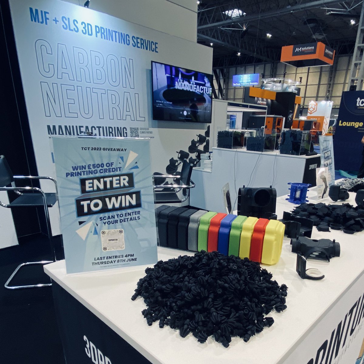 Day 2 of  #TCT3SIXTY is proving to be another busy day, come and see us on stand B59. 
 
We’re running an exclusive on-stand competition and the team are here to discuss  how we can can support your manufacturing requirements. #additivemanufacture #3Dprinting #3dprintuk