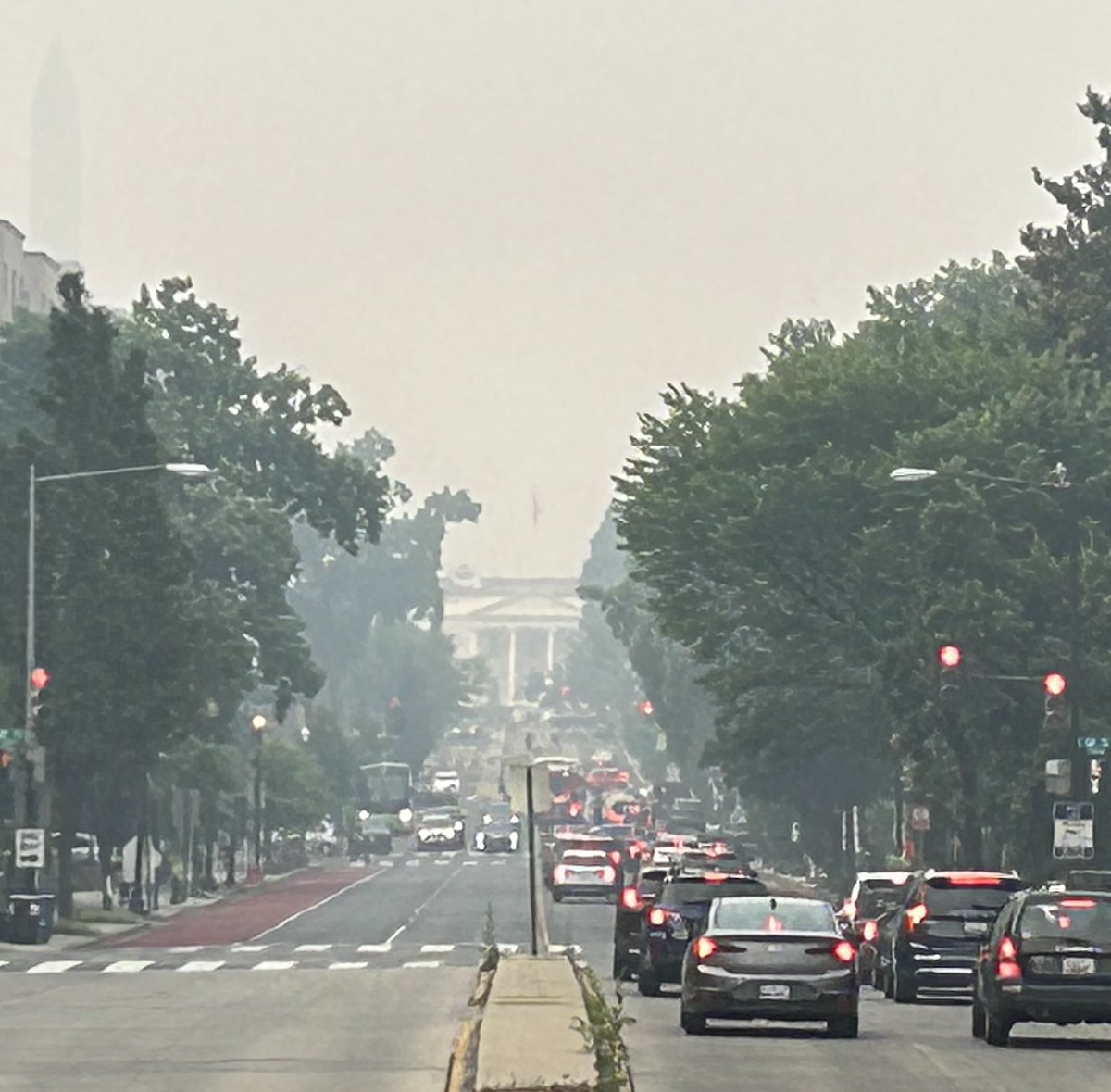 Hazy walk to work today here in DC