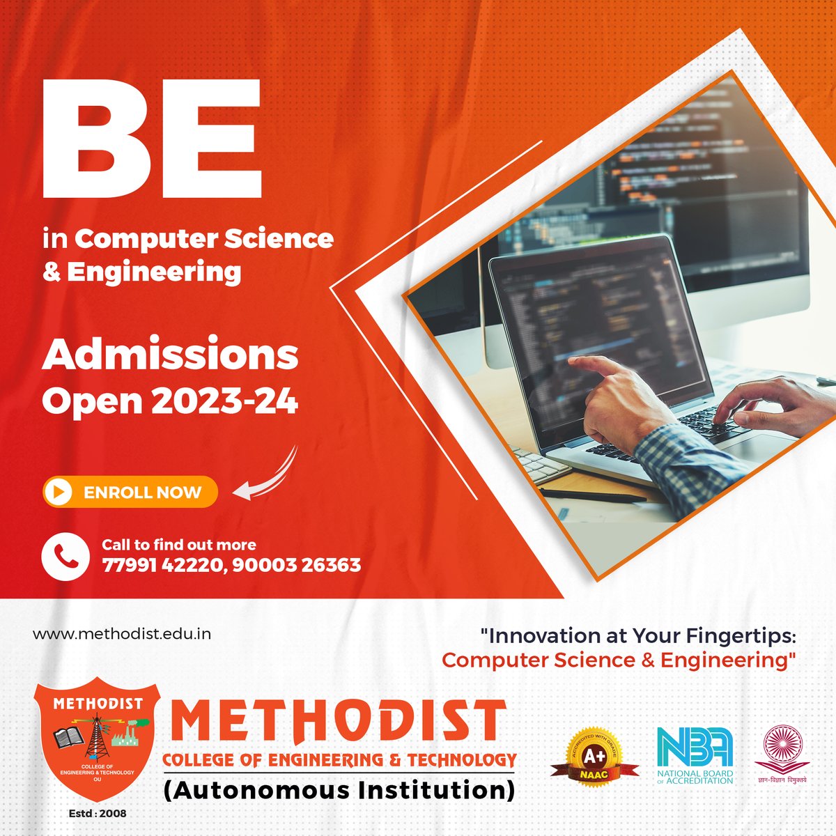 #B_E in #ComputerEngineering. Admissions Open 2023-24. Visit Us:- 🌐 methodist.edu.in #MCET #BachelorofEngineering #ApplyNow #AdmissionsOpen2023_24 #Admissions #EnrollNow #ComputerScienceandEngineering #CSE #AdmissionsOpen #Engineers #EngineeringCollege #BestCollege