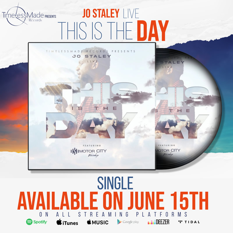 DetroitGospel's tweet photo. TimelessMade Records presents new single from Jo Staley featuring @MotorCityWorship! "This Is The Day" available June 15th on all streaming platforms. @iamjostaley #TimelessMade #JoStaley #MotorCityWorship #ThisIsTheDay
https://t.co/OKjgL9AFDp
https://t.co/vzcDQ5U0hn https://t.co/hsbl5c5sLI