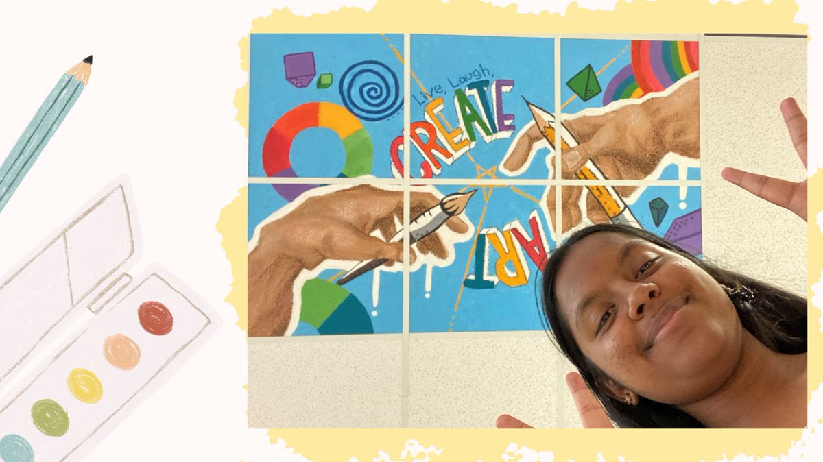 LCPS_Mercer's tweet image. One 8th-grade mountain lion really left her mark as she designed and painted this mural!  We are so impressed with the talent this student possesses and can't wait to see what her future holds! #BuildingaLegacy