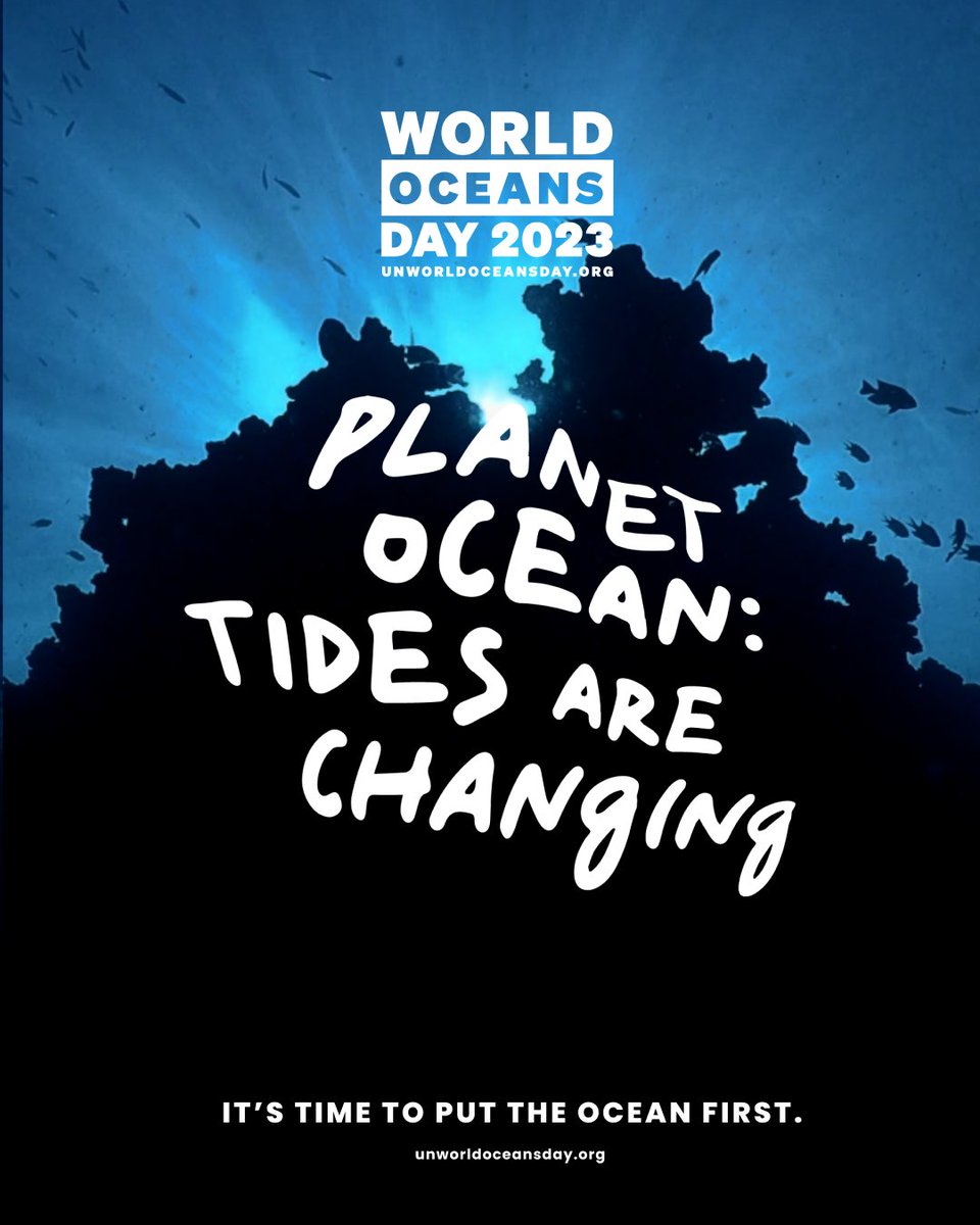 Today is #WorldOceansDay 2023. >un.org/en/observances…; unworldoceansday.org/about/; unworldoceansday.org/un-world-ocean… #PlanetOcean #TidesAreChanging  #WorldOceansDay2023 #WOD2023 #UNWOD2023